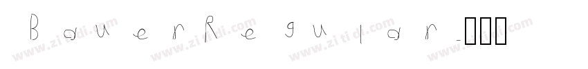 Bauer Regular字体转换